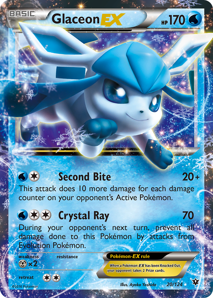 Glaceon EX (20/124) [XY: Fates Collide] | Rock City Comics