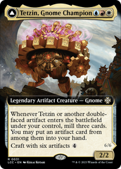 Tetzin, Gnome Champion // The Golden-Gear Colossus (Extended Art) [The Lost Caverns of Ixalan Commander] | Rock City Comics