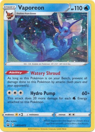 Vaporeon (SWSH072) [Sword & Shield: Black Star Promos] | Rock City Comics