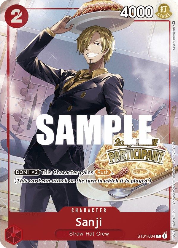 Sanji (Online Regional 2023) [Participant] [One Piece Promotion Cards] | Rock City Comics