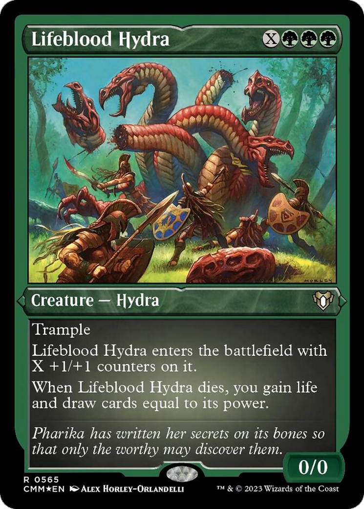Lifeblood Hydra (Foil Etched) [Commander Masters] | Rock City Comics