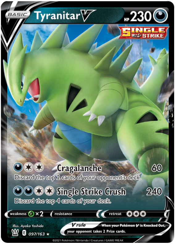 Tyranitar V (097/163) [Sword & Shield: Battle Styles] | Rock City Comics