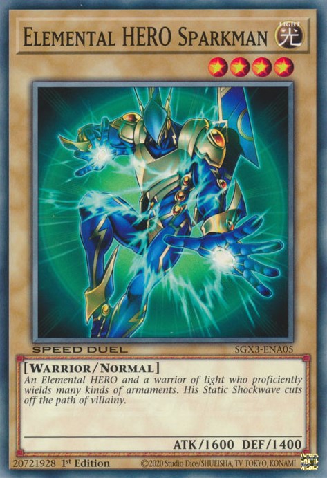 Elemental HERO Sparkman [SGX3-ENA05] Common | Rock City Comics