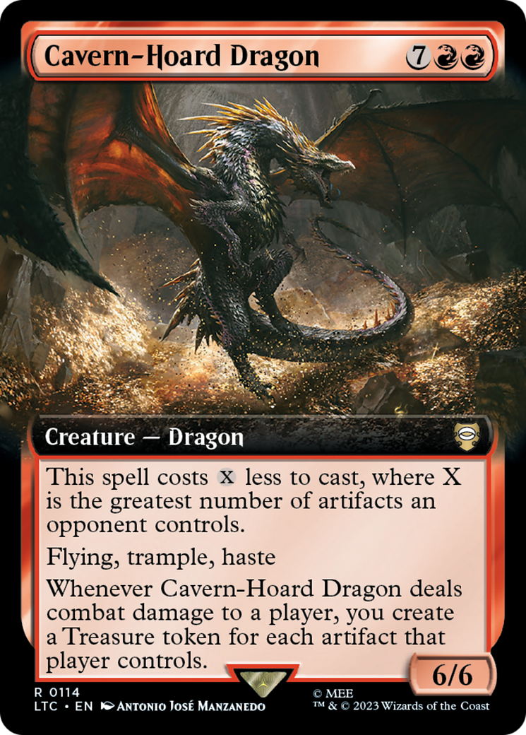 Cavern-Hoard Dragon (Extended Art) [The Lord of the Rings: Tales of Middle-Earth Commander] | Rock City Comics