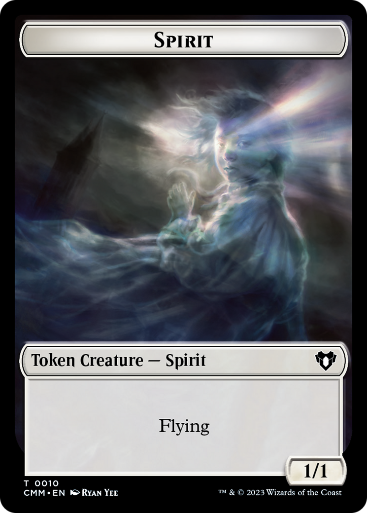 Spirit Token (10) [Commander Masters Tokens] | Rock City Comics