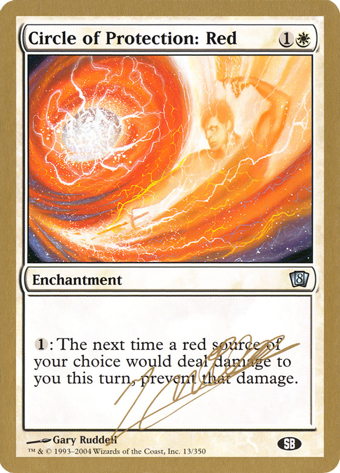 Circle of Protection: Red (Julien Nuijten) (SB) [World Championship Decks 2004] | Rock City Comics