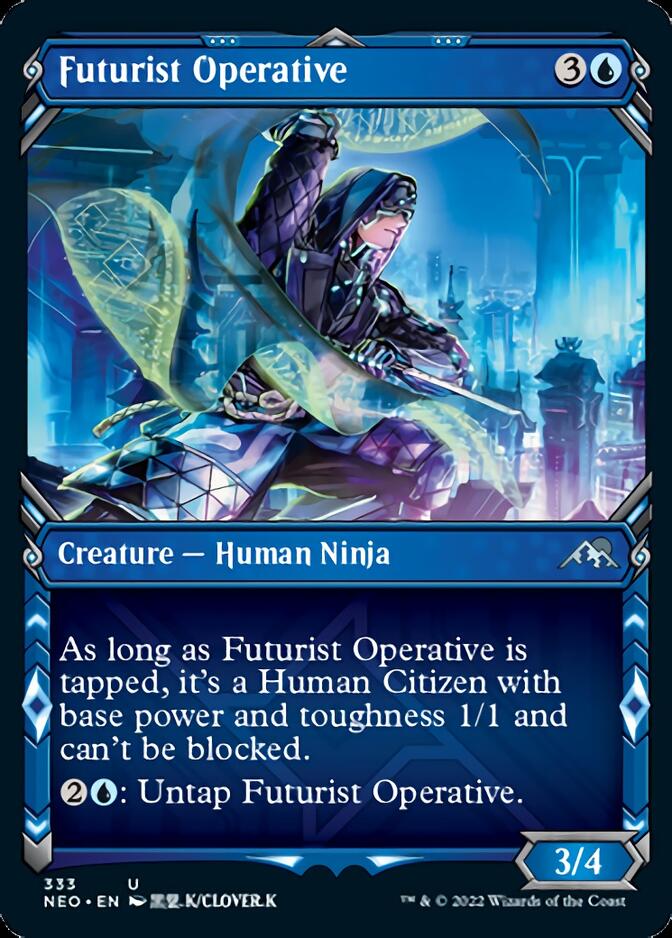 Futurist Operative (Showcase Ninja) [Kamigawa: Neon Dynasty] | Rock City Comics