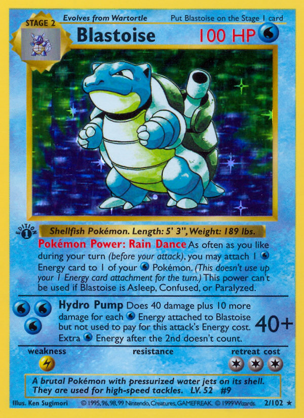 Blastoise (2/102) (Shadowless) [Base Set 1st Edition] | Rock City Comics