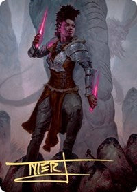 Kaya the Inexorable Art Card (Gold-Stamped Signature) [Kaldheim Art Series] | Rock City Comics