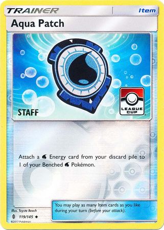 Aqua Patch (119/145) (League Promo Staff) [Sun & Moon: Guardians Rising] | Rock City Comics