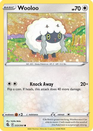 Wooloo (222/264) (Cosmos Holo) [Sword & Shield: Fusion Strike] | Rock City Comics