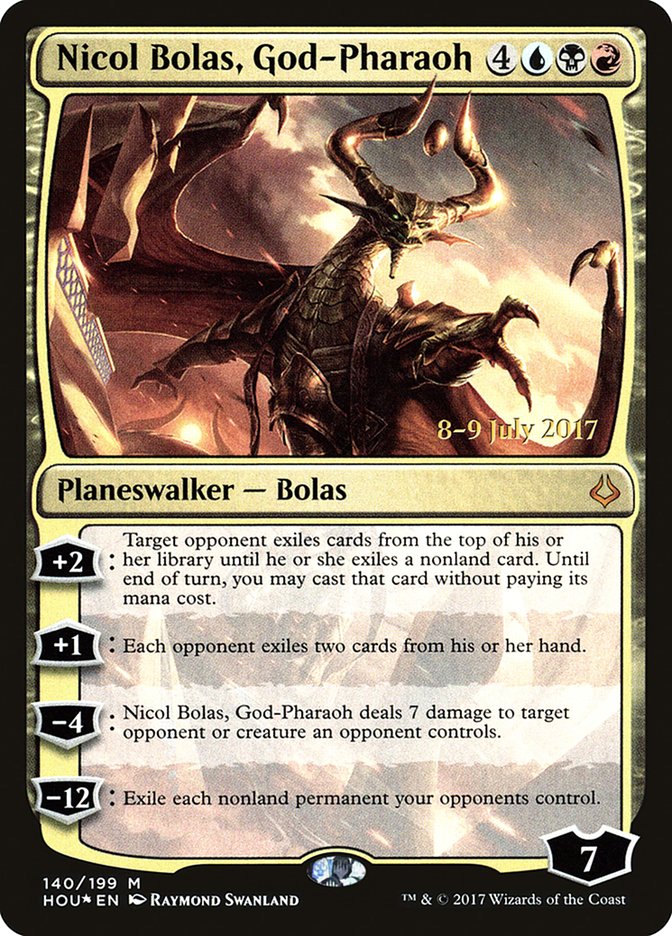 Nicol Bolas, God-Pharaoh [Hour of Devastation Prerelease Promos] | Rock City Comics