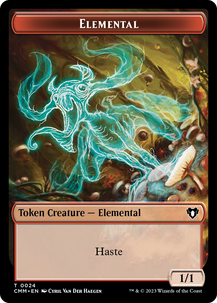 Elemental (0024) // Elf Druid Double-Sided Token [Commander Masters Tokens] | Rock City Comics