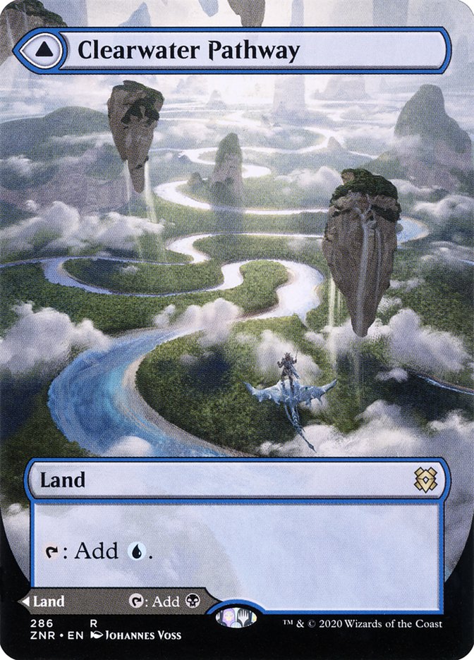 Clearwater Pathway // Murkwater Pathway (Borderless Alternate Art) [Zendikar Rising] | Rock City Comics