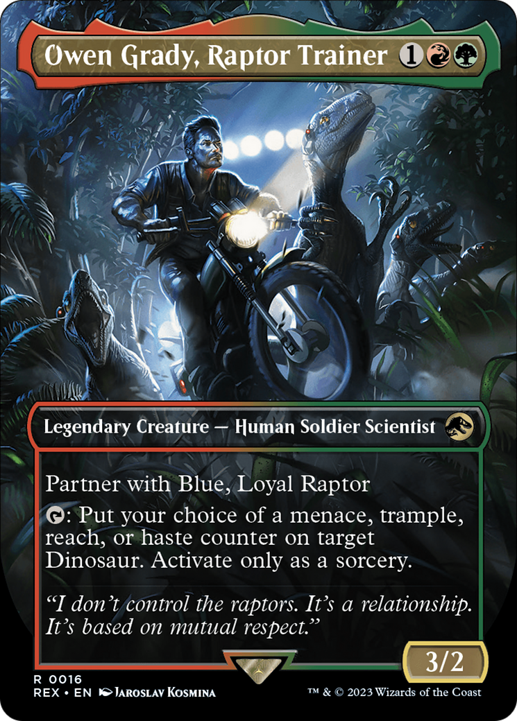 Owen Grady, Raptor Trainer (Borderless) [Jurassic World Collection] | Rock City Comics