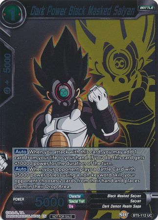 Dark Power Black Masked Saiyan (Event Pack 3 - 2019) (BT5-112_PR) [Promotion Cards] | Rock City Comics