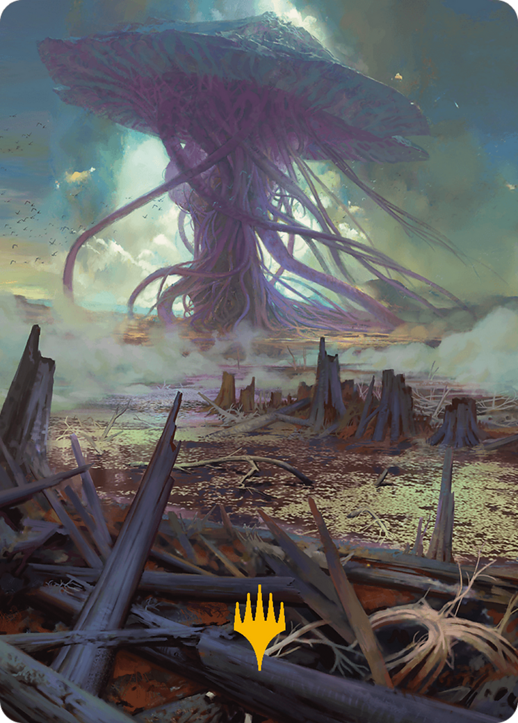 Swamp Art Card (Gold-Stamped Planeswalker Symbol) [Modern Horizons 3 Art Series] | Rock City Comics