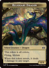 Reliquary Dragon // Dragon (0011) Double-Sided Token [Tarkir: Dragonstorm Tokens] | Rock City Comics