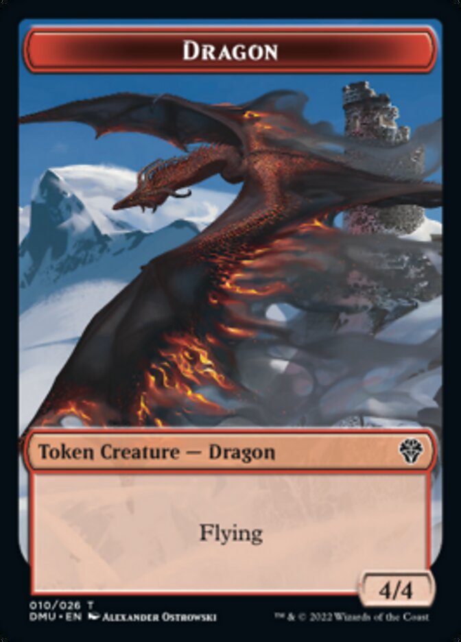 Bird (002) // Dragon Double-Sided Token [Dominaria United Tokens] | Rock City Comics