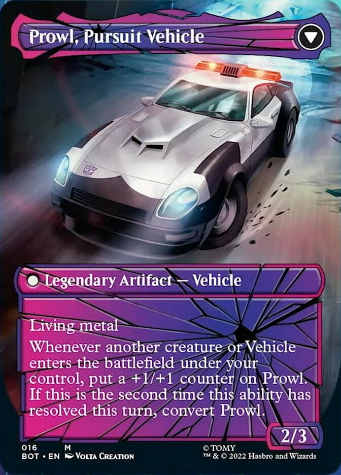 Prowl, Stoic Strategist // Prowl, Pursuit Vehicle (Shattered Glass) [Transformers] | Rock City Comics