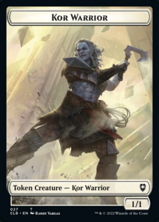 Kor Warrior // Wizard Double-Sided Token [Commander Legends: Battle for Baldur's Gate Tokens] | Rock City Comics