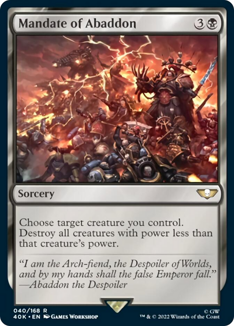 Mandate of Abaddon (Surge Foil) [Warhammer 40,000] | Rock City Comics