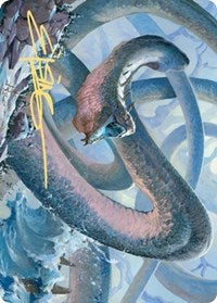 Koma, Cosmos Serpent 1 Art Card (Gold-Stamped Signature) [Kaldheim Art Series] | Rock City Comics