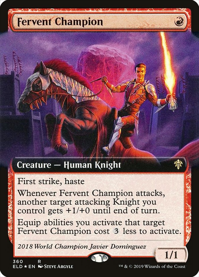 Fervent Champion (Extended Art) [Throne of Eldraine] | Rock City Comics