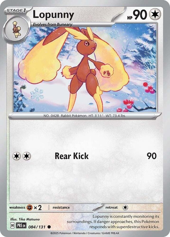 Lopunny (084/131) [Scarlet & Violet: Prismatic Evolutions] | Rock City Comics
