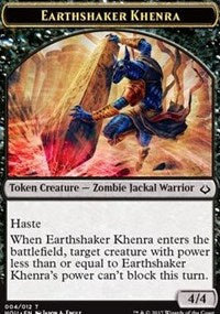Earthshaker Khenra // Zombie Double-Sided Token [Hour of Devastation Tokens] | Rock City Comics