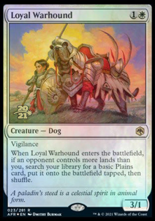 Loyal Warhound [Dungeons & Dragons: Adventures in the Forgotten Realms Prerelease Promos] | Rock City Comics