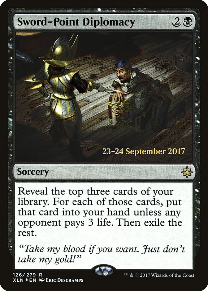 Sword-Point Diplomacy [Ixalan Prerelease Promos] | Rock City Comics