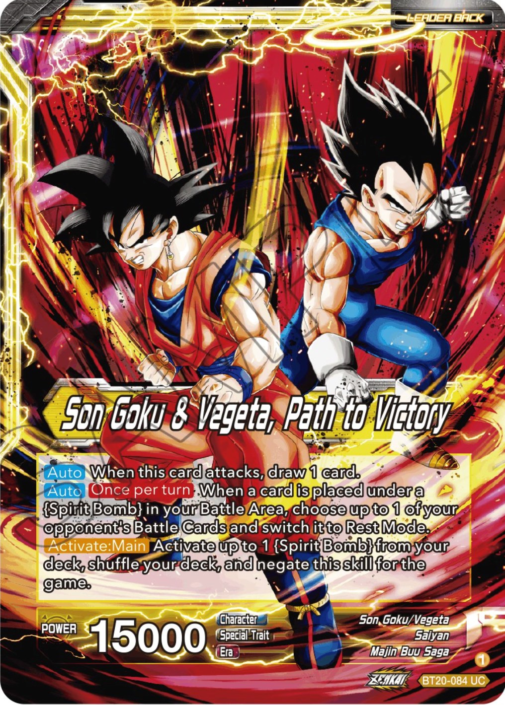 SS Vegito // Son Goku & Vegeta, Path to Victory (BT20-084) [Power Absorbed] | Rock City Comics