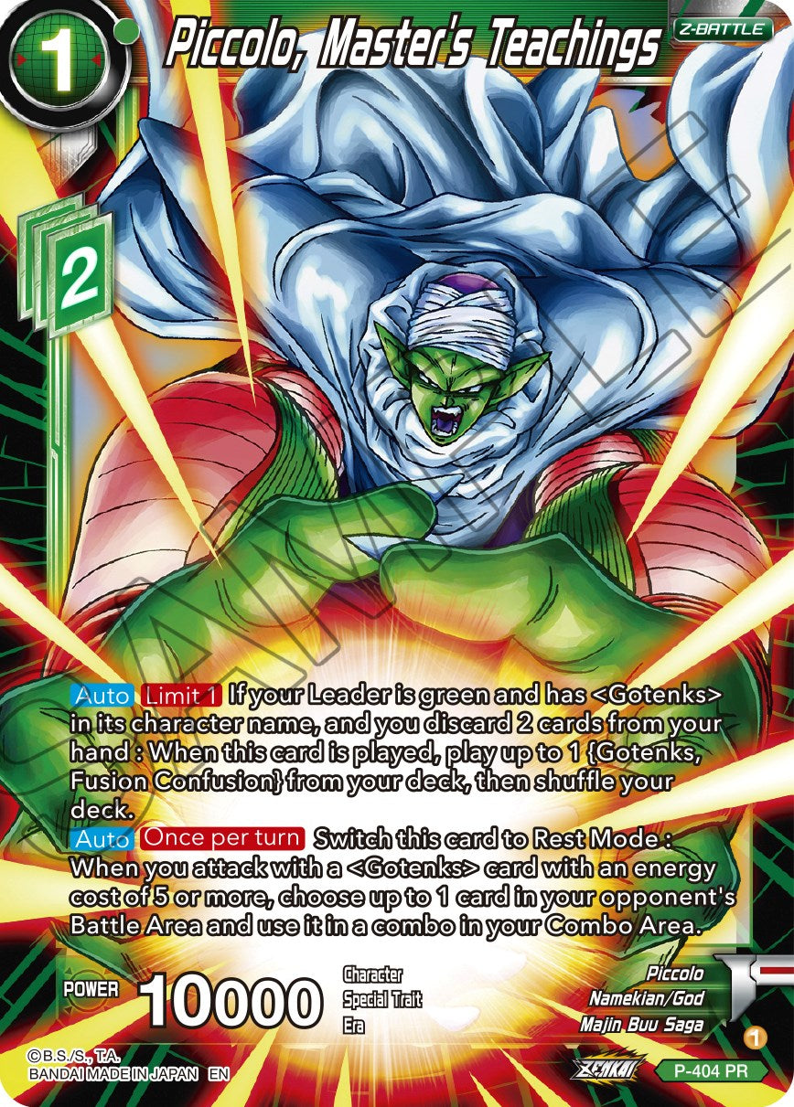 Piccolo, Master's Teachings (P-404) [Promotion Cards] | Rock City Comics