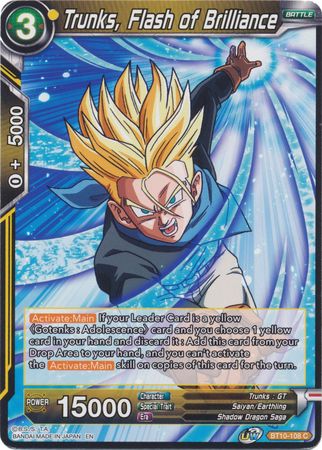 Trunks, Flash of Brilliance (BT10-108) [Rise of the Unison Warrior 2nd Edition] | Rock City Comics