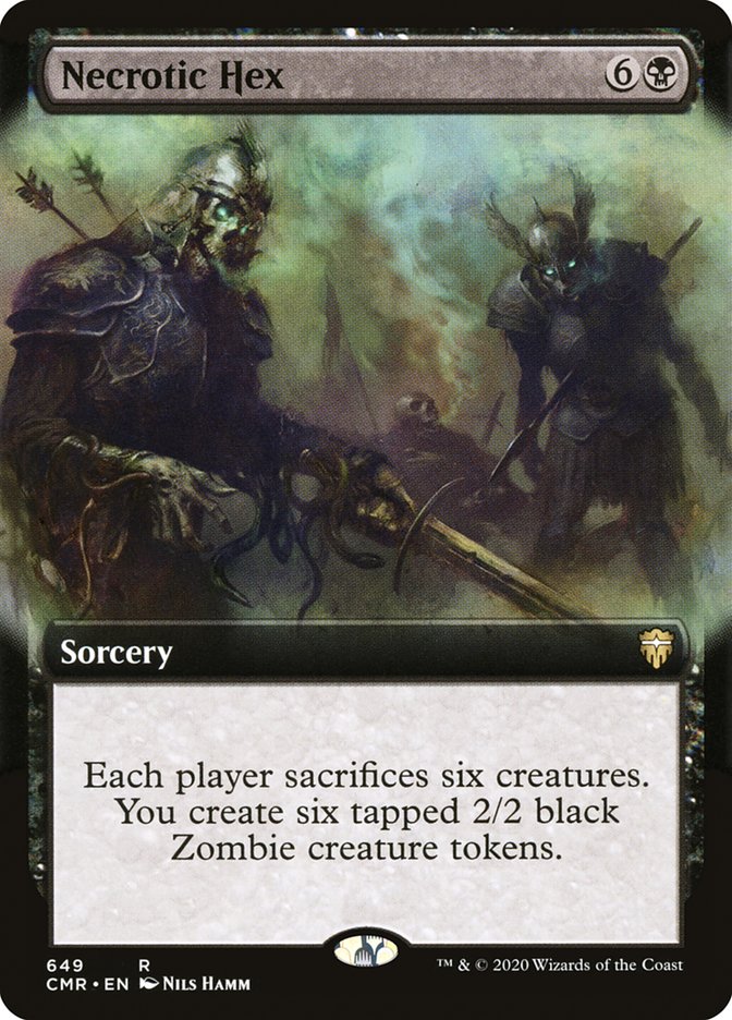 Necrotic Hex (Extended Art) [Commander Legends] | Rock City Comics