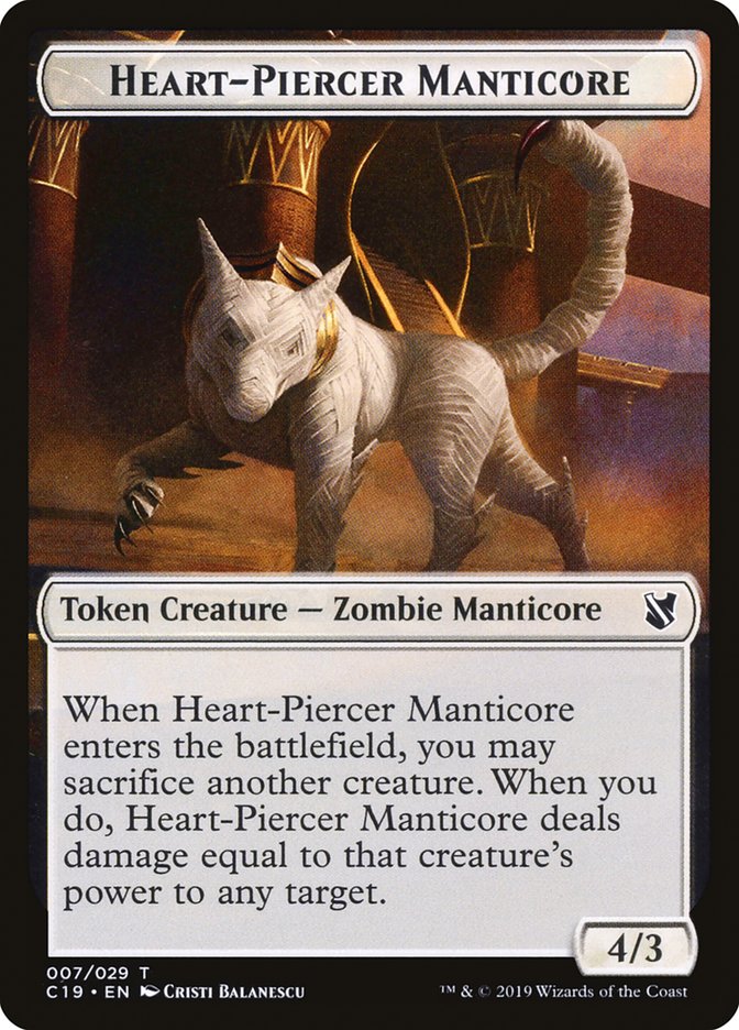 Heart-Piercer Manticore Token [Commander 2019 Tokens] | Rock City Comics
