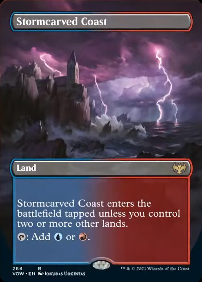 Stormcarved Coast (Borderless Alternate Art) [Innistrad: Crimson Vow] | Rock City Comics