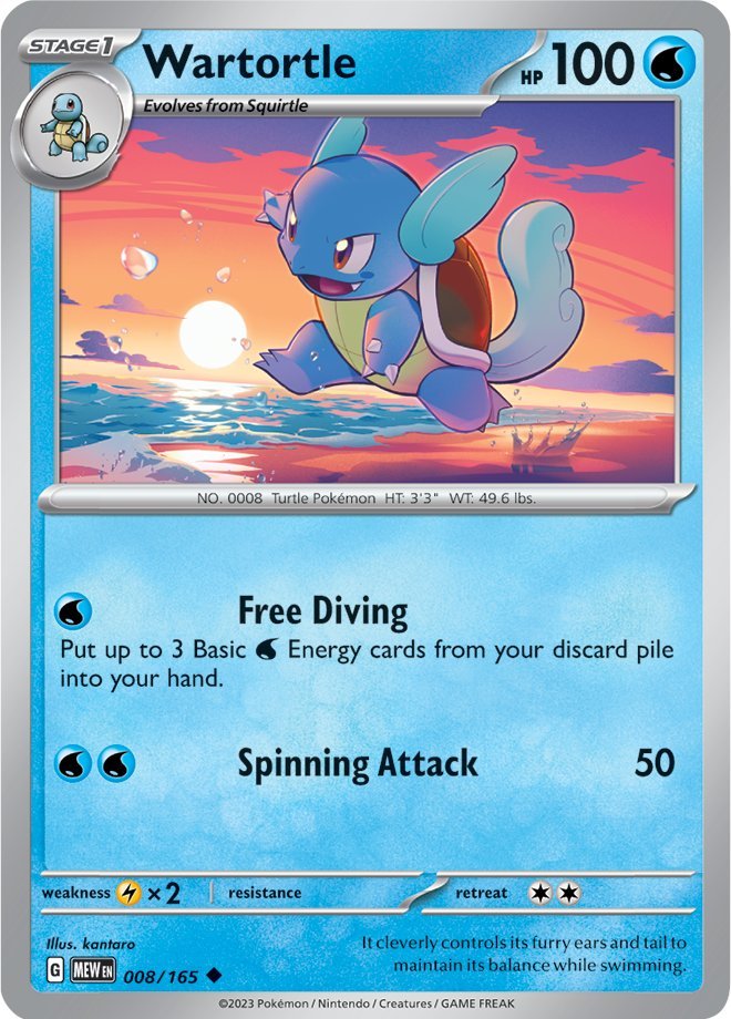 Wartortle (008/165) [Scarlet & Violet: 151] | Rock City Comics