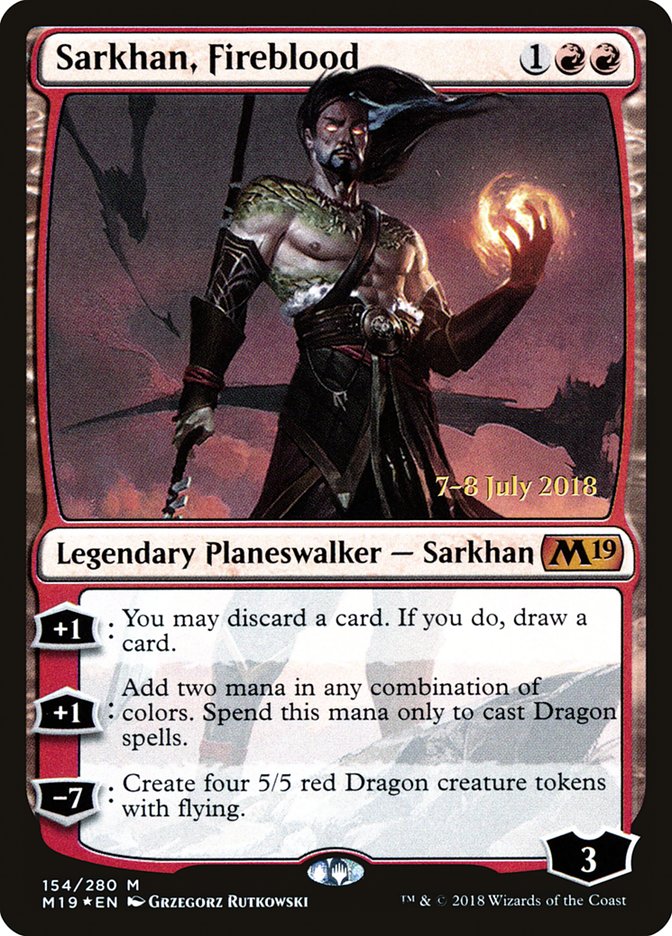 Sarkhan, Fireblood [Core Set 2019 Prerelease Promos] | Rock City Comics