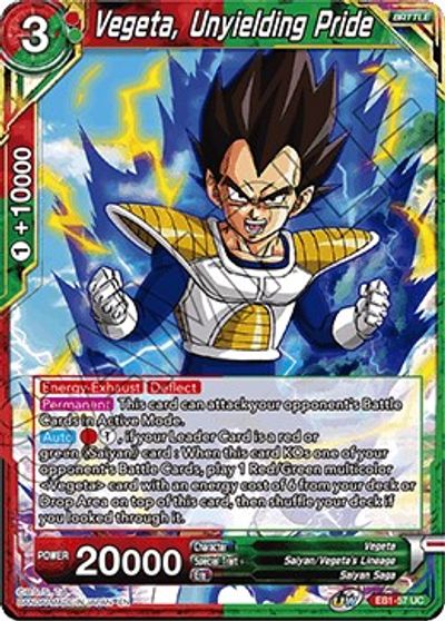Vegeta, Unyielding Pride (EB1-057) [Battle Evolution Booster] | Rock City Comics
