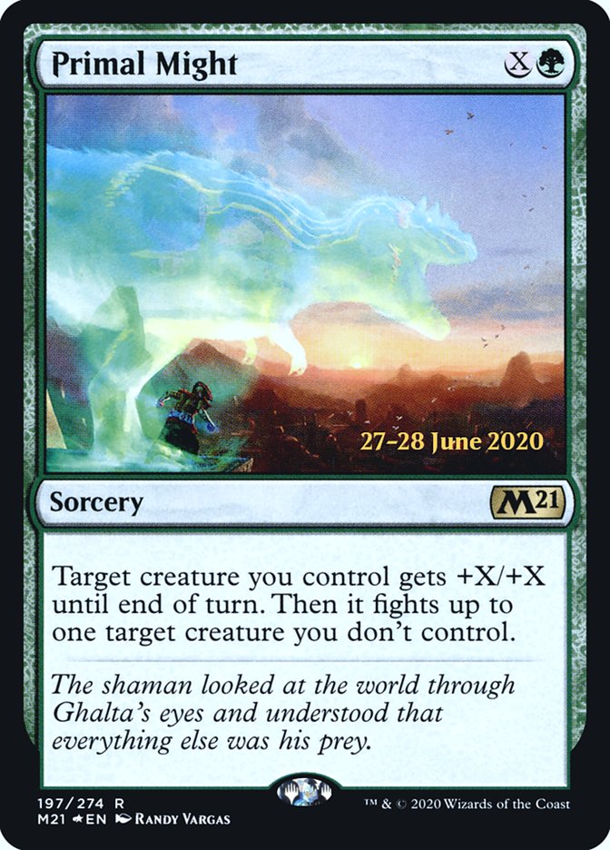 Primal Might [Core Set 2021 Prerelease Promos] | Rock City Comics