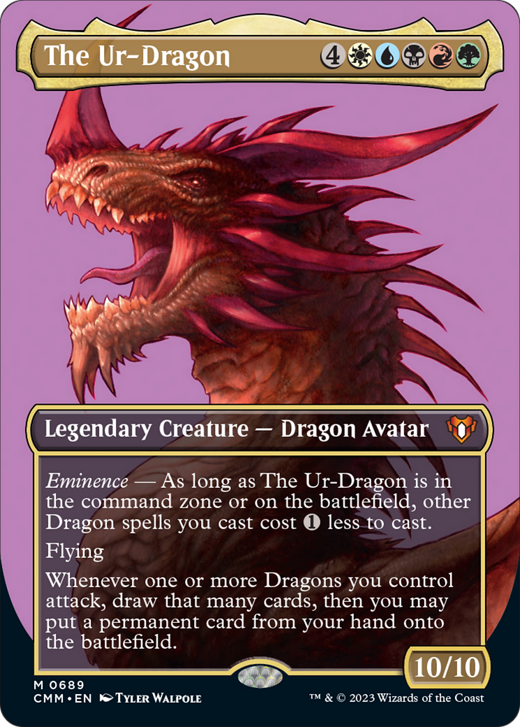 The Ur-Dragon (Borderless Profile) [Commander Masters] | Rock City Comics