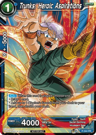 Trunks, Heroic Aspirations (P-344) [Tournament Promotion Cards] | Rock City Comics