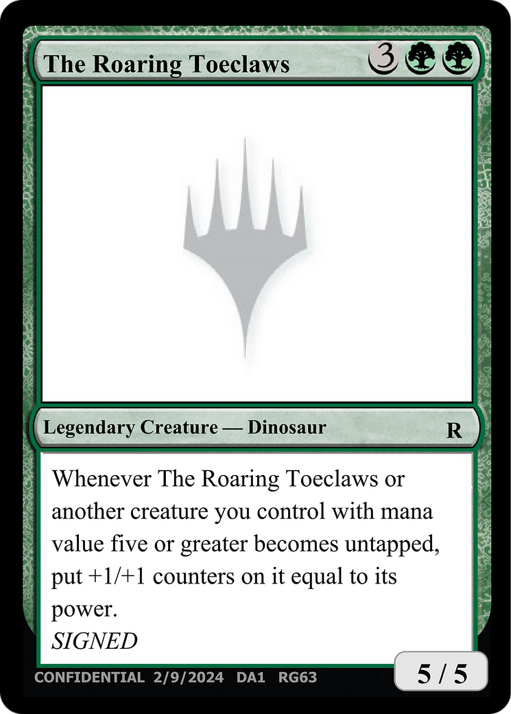 The Roaring Toeclaws [Unknown Event] | Rock City Comics