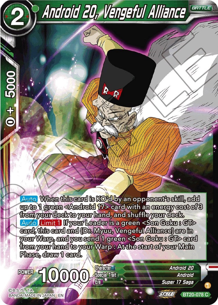 Android 20, Vengeful Alliance (BT20-078) [Power Absorbed] | Rock City Comics