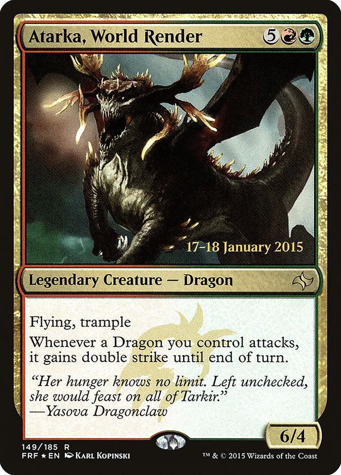 Atarka, World Render [Fate Reforged Prerelease Promos] | Rock City Comics