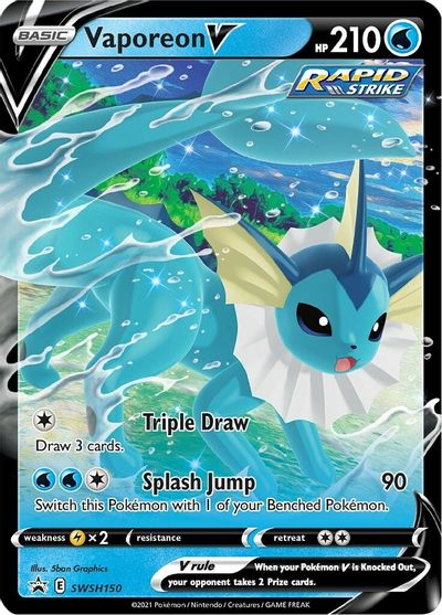 Vaporeon V (SWSH150) [Sword & Shield: Black Star Promos] | Rock City Comics