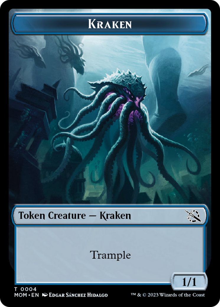 Warrior // Kraken Double-Sided Token [March of the Machine Tokens] | Rock City Comics