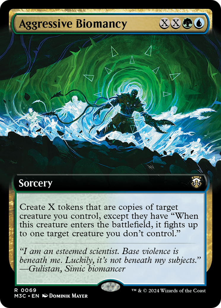 Aggressive Biomancy (Extended Art) (Ripple Foil) [Modern Horizons 3 Commander] | Rock City Comics